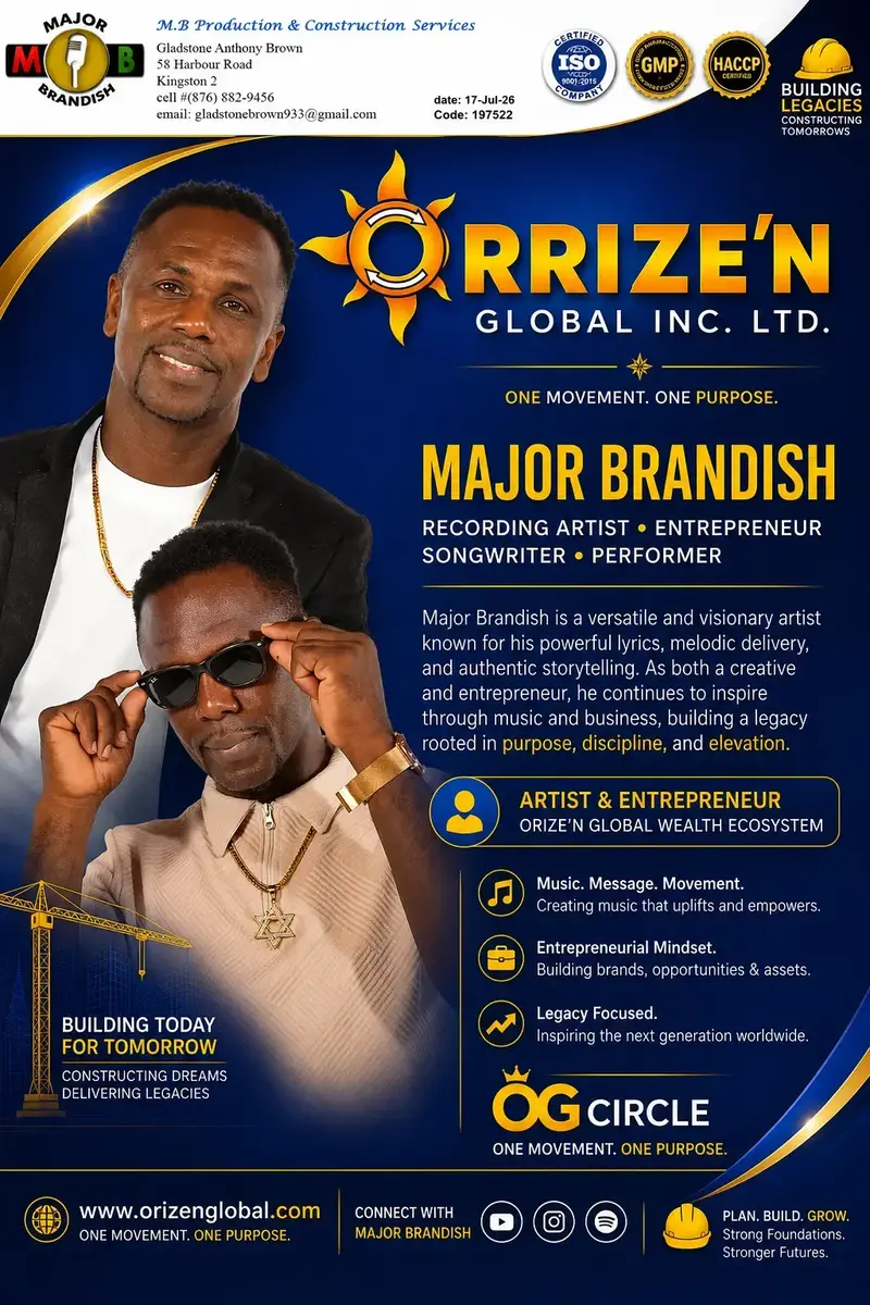 Major Brandish official music and legacy portfolio