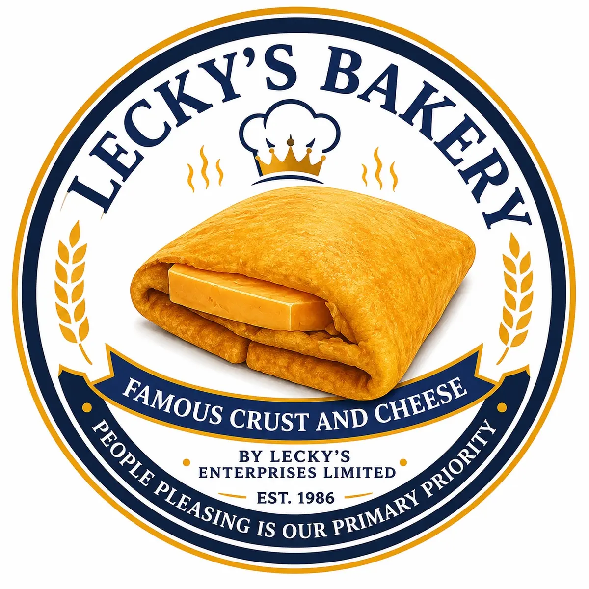 Lecky’s Bakery Famous Crust and Cheese seal