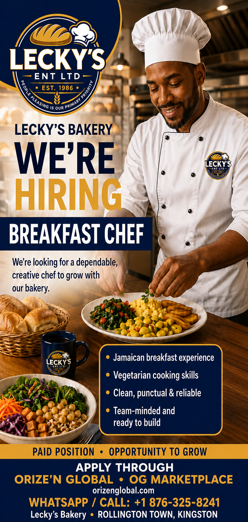 Lecky’s Bakery hiring a Breakfast Chef