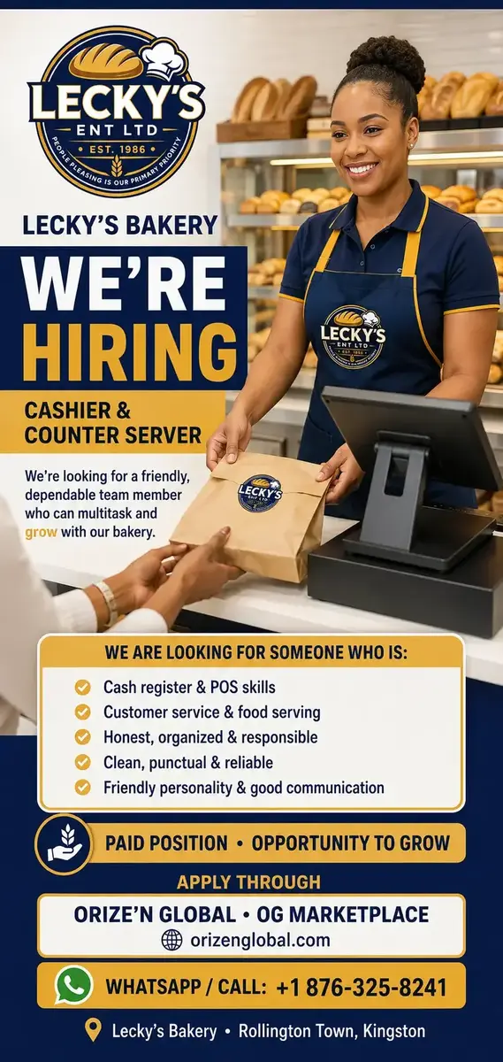 Lecky’s Bakery hiring a Cashier and Counter Server