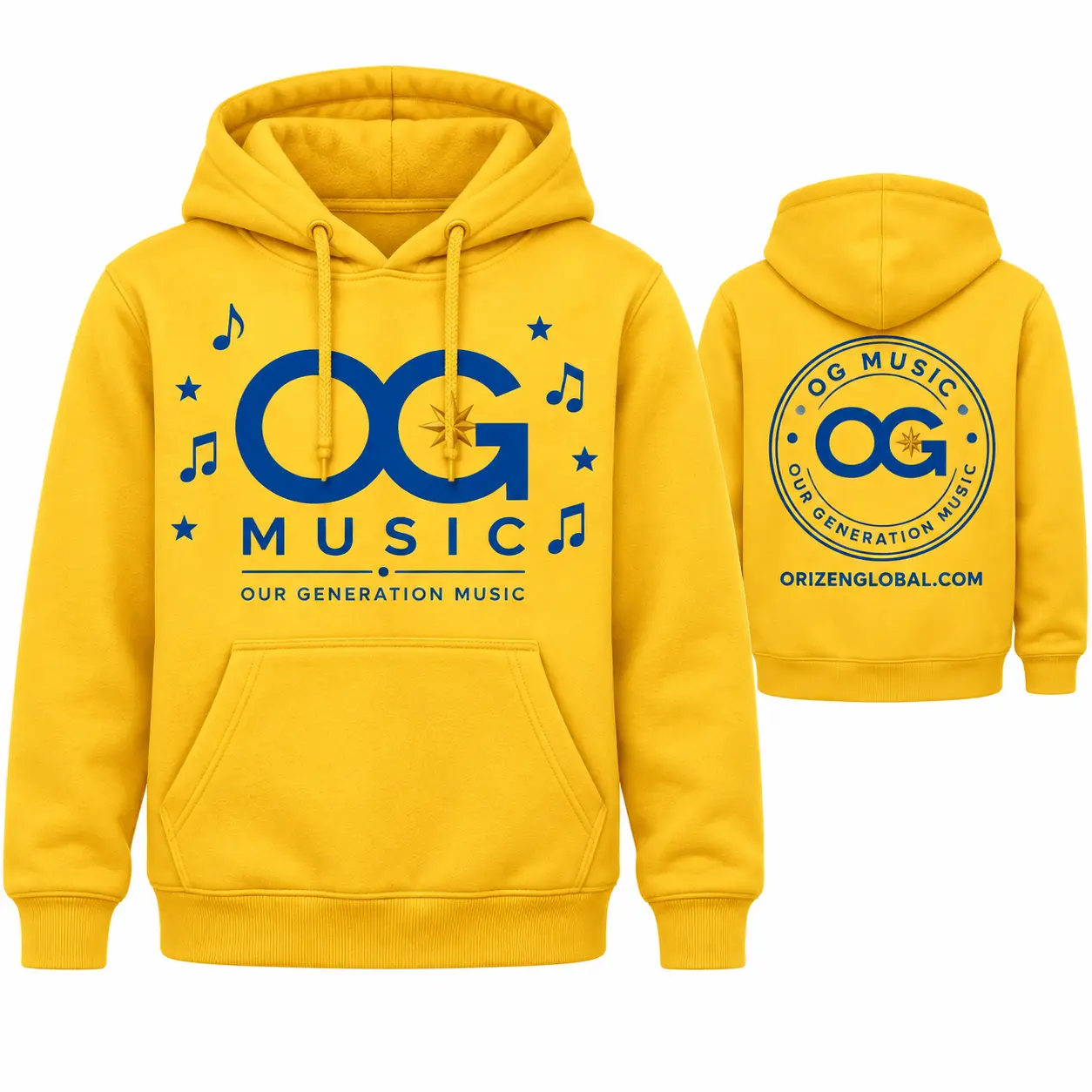 Yellow OG Music children’s hoodie