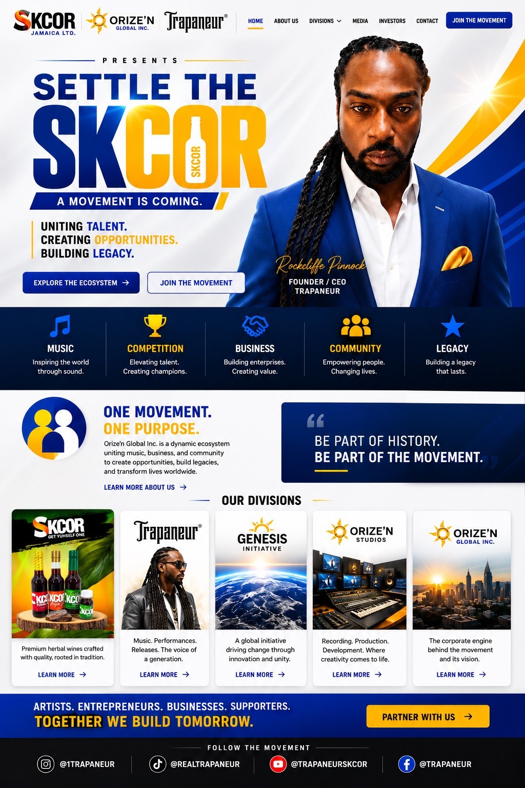 Orize'n Global website visual