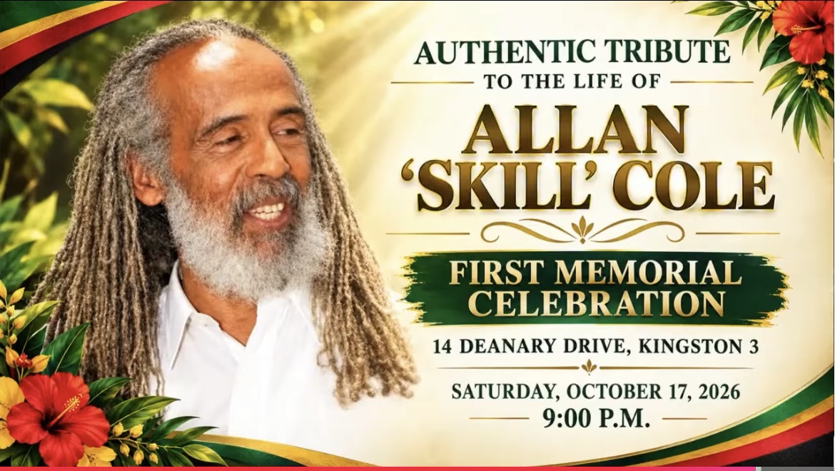 Authentic tribute to the life of Allan ‘Skill’ Cole — First Memorial Celebration flyer
